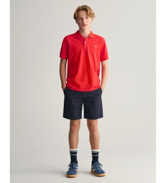 Gant Shield pique polo shirt red