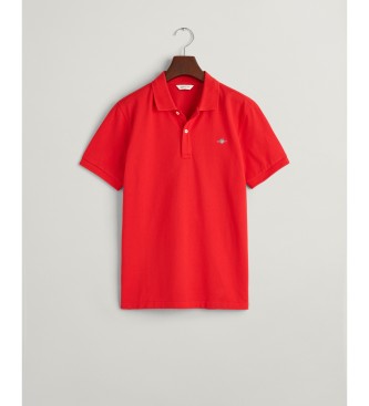 Gant Shield pique polo shirt red