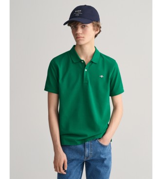 Gant Plo Shield Teens em piqu verde