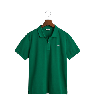 Gant Plo Shield Teens em piqu verde