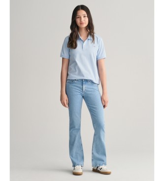 Gant Polo Shield Teens in piqu blu