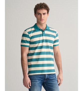 Gant Striped polo shirt with deep green wash