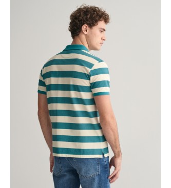 Gant Gestreept poloshirt met diepgroene wassing