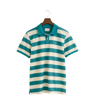 Gant Gestreiftes Poloshirt mit tiefgrner Waschung