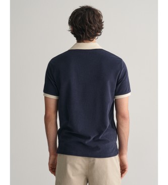 Gant Marine badstof poloshirt in vakantiestijl