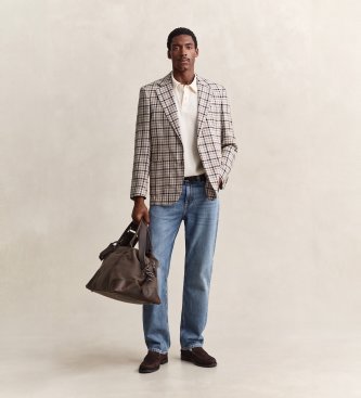 Gant Polo texturé nid d'abeille blanc crème
