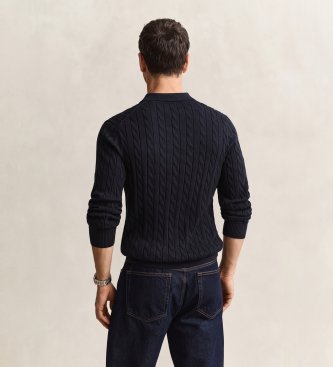 Gant Polo point tricoté marine