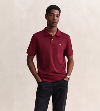 Gant Polo Regular Fit Classique Bordeaux