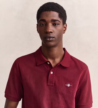 Gant Polo Regular Fit Classique Bordeaux