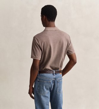 Gant Klassieke regular fit poloshirt bruin
