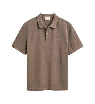 Gant Klassieke regular fit poloshirt bruin