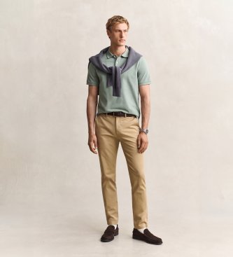 Gant Klassieke polo met regular fit, groen