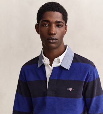 Gant Blau gestreiftes Poloshirt