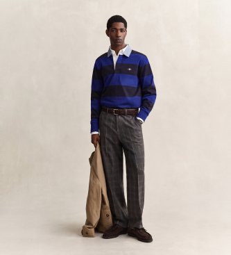 Gant Blau gestreiftes Poloshirt