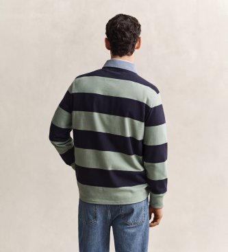 Gant Groen gestreepte polo