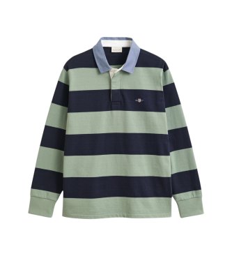 Gant Groen gestreepte polo