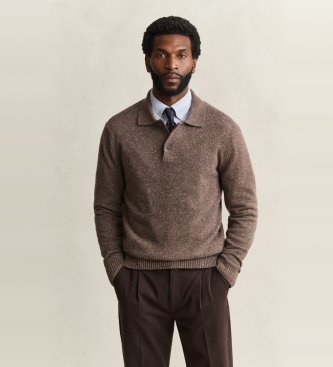 Gant Polo in misto lana talpa