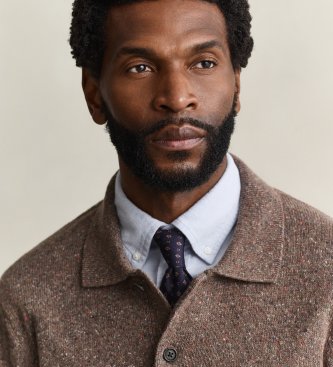 Gant Polo in misto lana talpa