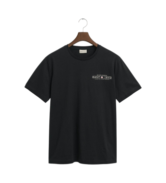 Gant Grafik-T-Shirt schwarz