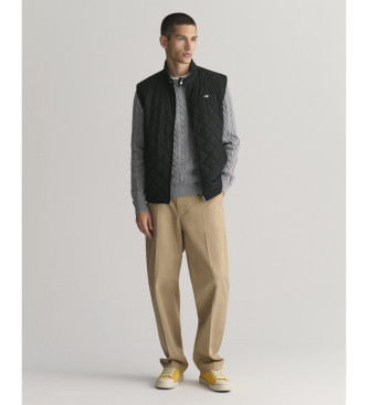 Gant Windcheater quiltet vest sort