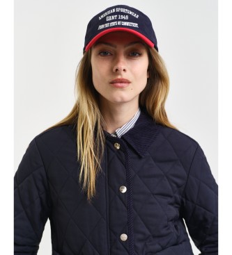 Gant Gesteppte Jacke mit navyfarbenen Kordeinstzen  