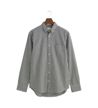 Gant Camisa de popelina xadrez Vichy preta Ajuste regular