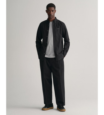Gant Pinpoint Regular Fit Oxford Shirt black