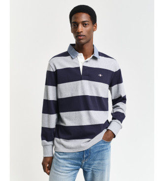 Gant Koszulka polo Heavy Striped Chambray w kolorze szarym, granatowym