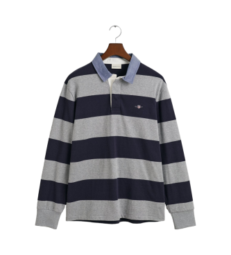 Gant Koszulka polo Heavy Striped Chambray w kolorze szarym, granatowym