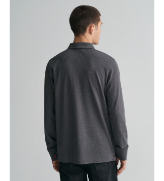 Gant Polo de piqu en contraste gris