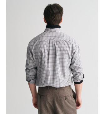 Gant Camisa Regular Fit Jasp A Cuadros Tattersall gris