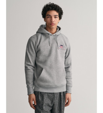 Gant Archive Shield Hoodie Medium Grey