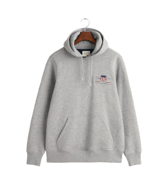 Gant Archive Shield Hoodie Gris moyen