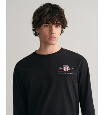 Gant Camiseta Medium Archive Shield negro