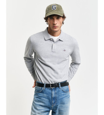 Gant Polo Shield Pique cinzento  