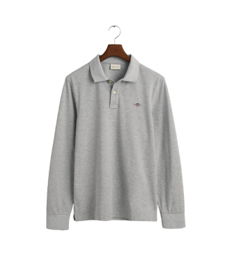 Gant Polo Shield Pique cinzento  