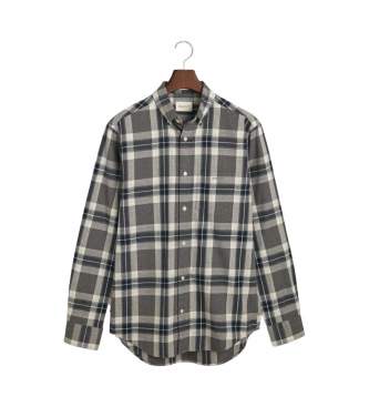 Gant Grey Marbled Plaid Regular Fit T-Shirt