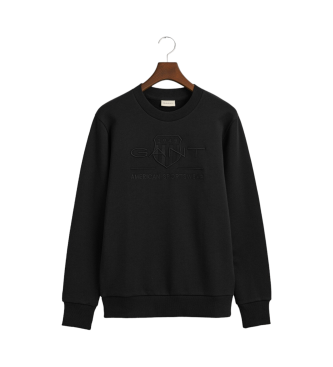 Gant Tonal Archive Shield Crewneck Sweatshirt Sort