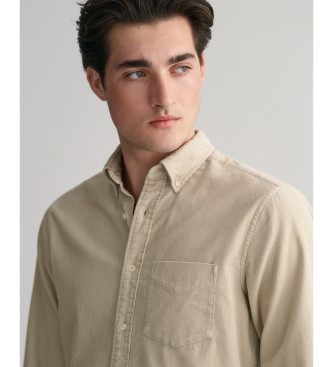 Gant Camicia in velluto a coste beige dalla vestibilit regolare