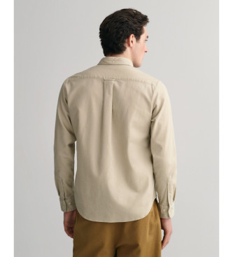 Gant Camisa Regular Fit de pana beige