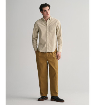 Gant Beige corduroy Regular Fit Shirt