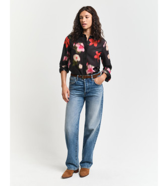 Gant Camicia floreale nera