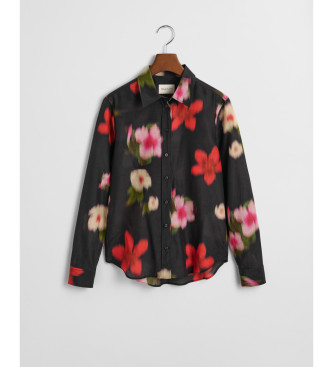 Gant Camicia floreale nera