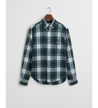 Gant Regular Fit Checked Green Shirt