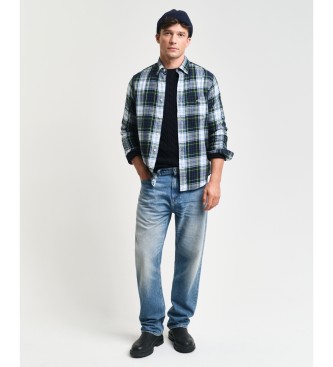 Gant Regular Fit Checked Green Shirt