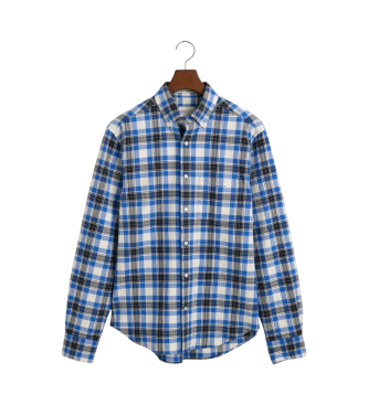 Gant Checked Textured Shirt Regular Fit blue