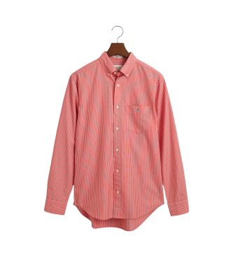 Gant Camisa de popelina clsica de rayas Regular Fit rojo