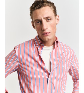 Gant Klassiek gestreept poplin overhemd Regular Fit roze