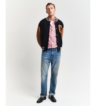 Gant Klassiek gestreept poplin overhemd Regular Fit roze