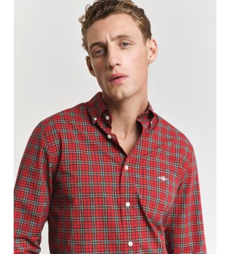 Gant Classic poplin plaid shirt Regular Fit red